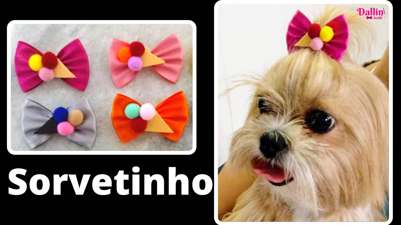 Laços Pet Diferente | Sorvetinho | Passo a Passo | Fácil e Lindo