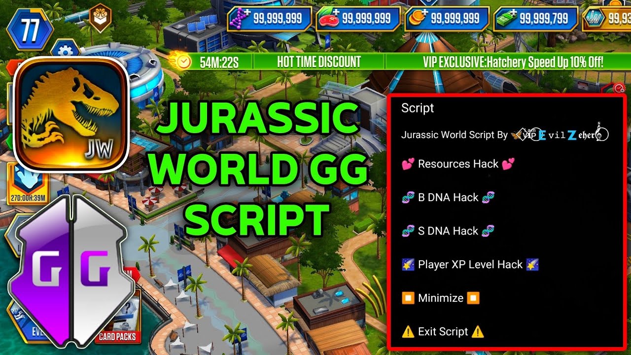 HOW TO HACK JURASSIC WORLD USING GAME GUARDIAN LATEST VERSION 