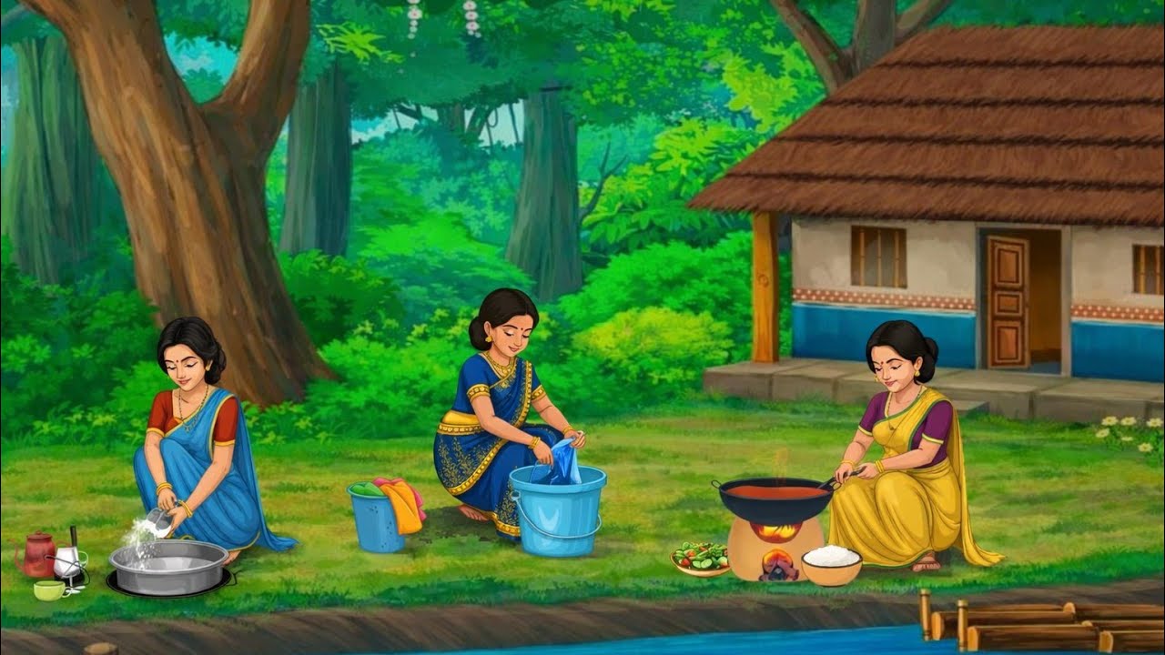 नदी किनारे तीन बहुओं का घर | Hindi Story | Cartoon Story | Hindi Kahaniyan | Hindi Moral Stories |