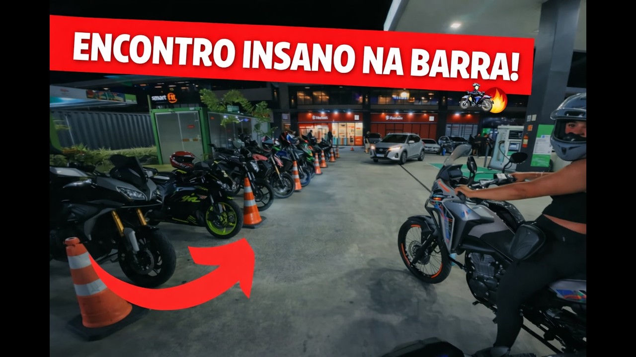Como é o Encontro de Motos e Carros da Barra da Tijuca RJ? Rolé Noturno de Sahara300 e Ns400z!