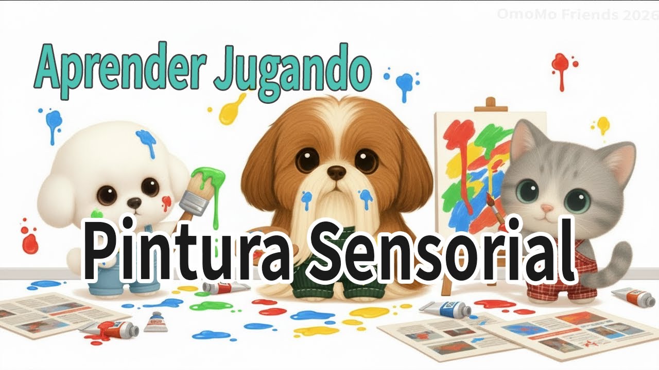 Técnicas de Pintura Sensorial para Niños 🎨 | Aprender Jugando | OmoMo Friends