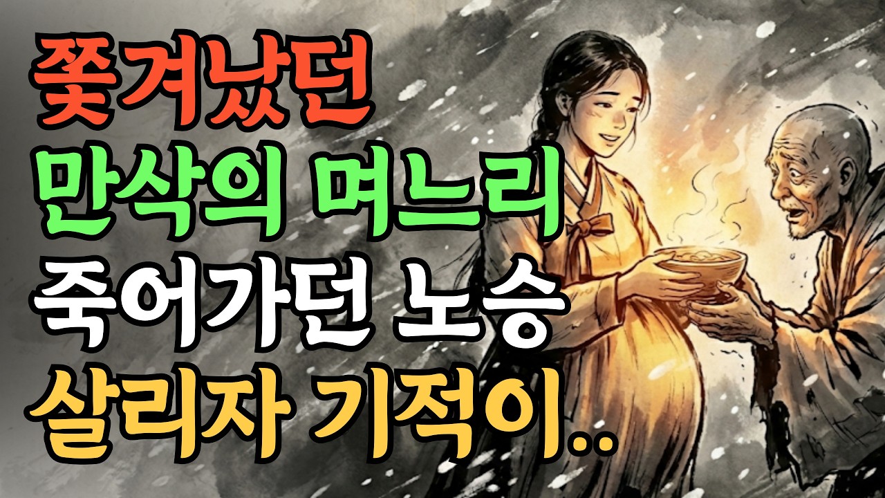 쫓겨난 만삭의 며느리가 건넨 밥 한 끼가, 10년 후 소름 돋는 반전으로 돌아오다 l 수면동화 오디오북 옛날이야기 민담 야담 전설