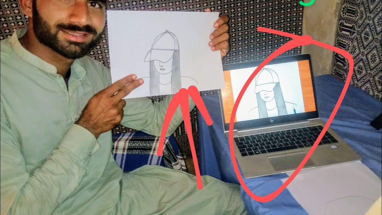 How to draw cute girl... Cute larki bnany ka tareeqa