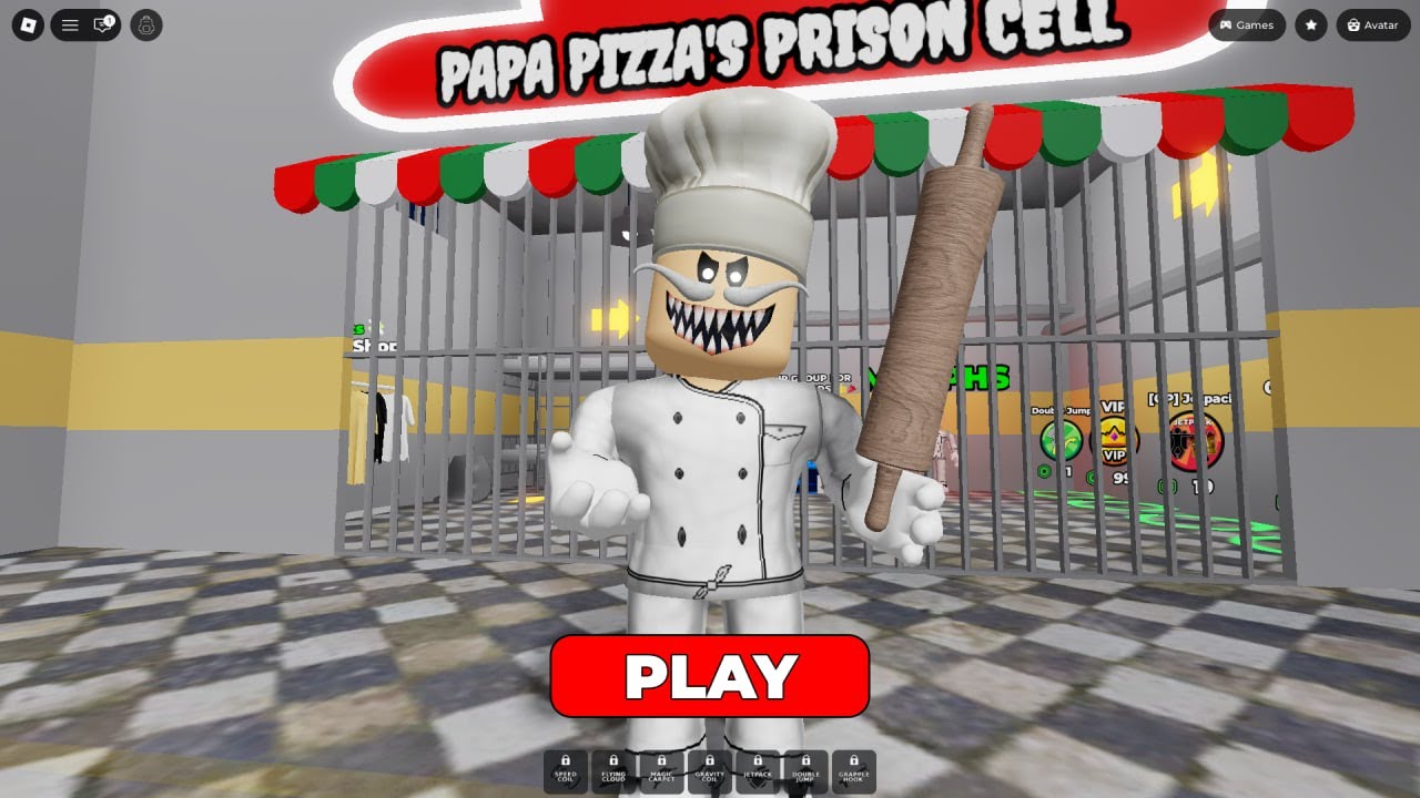 Escaping Papa Pizza’s Prison Cell 😱 | Roblox Obby Prison Run | NO DEATH