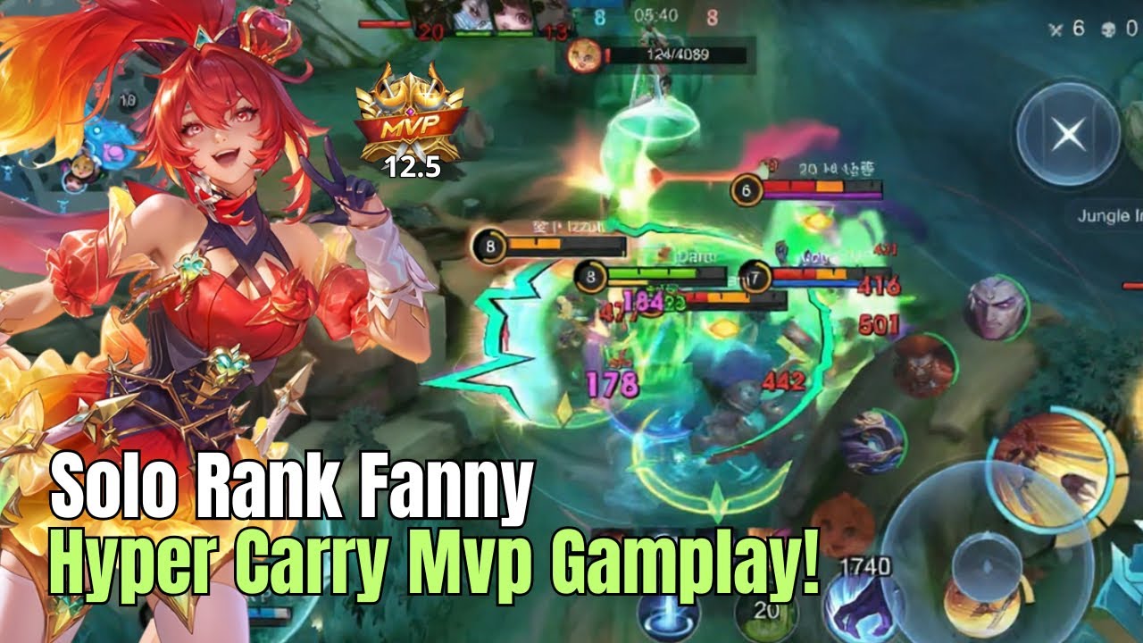 MVP BEGINNER FANNY❗️ SOLO RANK HYPER CARRY | MLBB