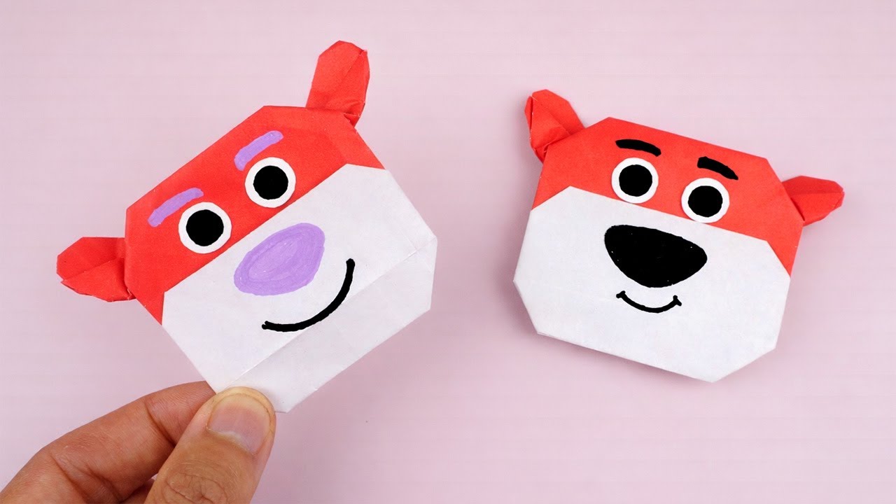 Como hacer un Oso de papel - Origami de animales | Manualidades con papel