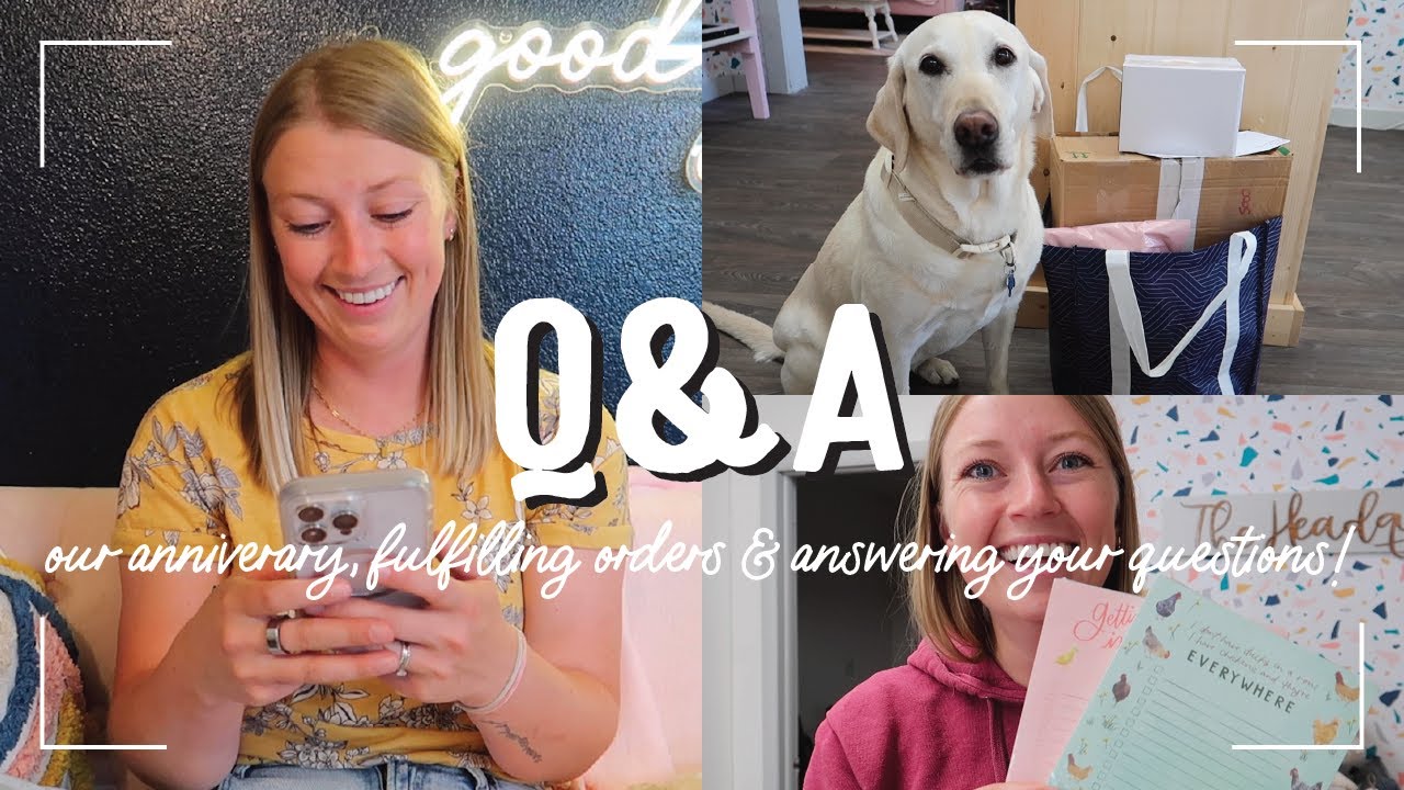 vlog: answering your burning questions, fulfilling orders & our 3 year wedding anniversary!