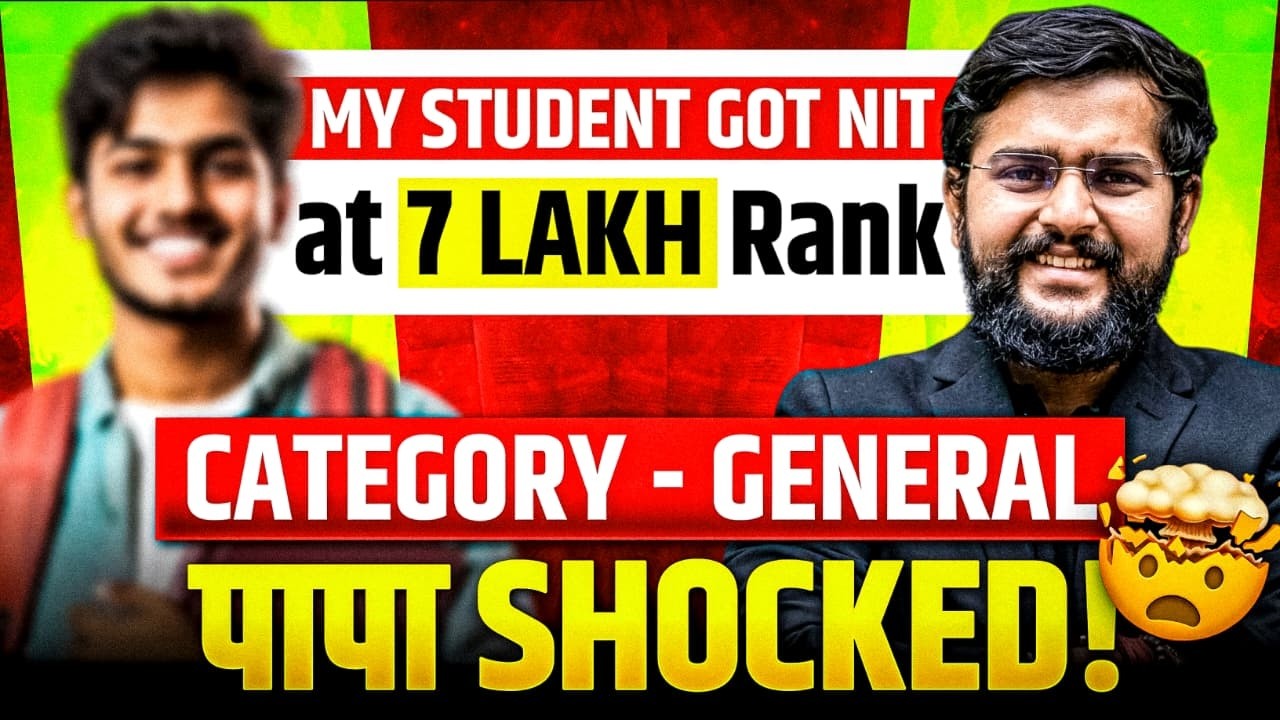 7 Lakh Rank Par Bhi NIT Admission! 😱General Category Students Ka Real Parent Review |JEE Counselling