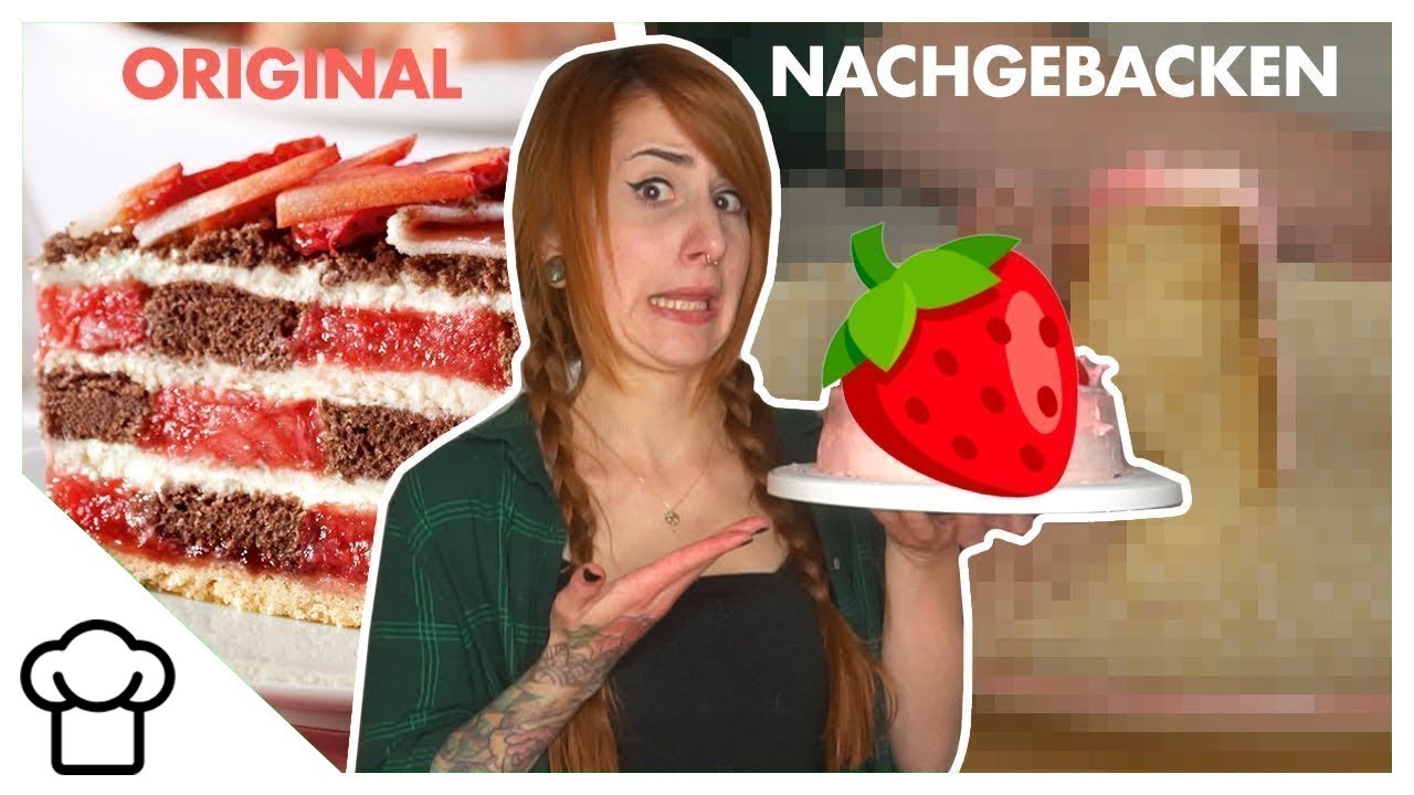 🍓Erdbeer Schachbrett Torte 🍓Original vs. Fail 🙃