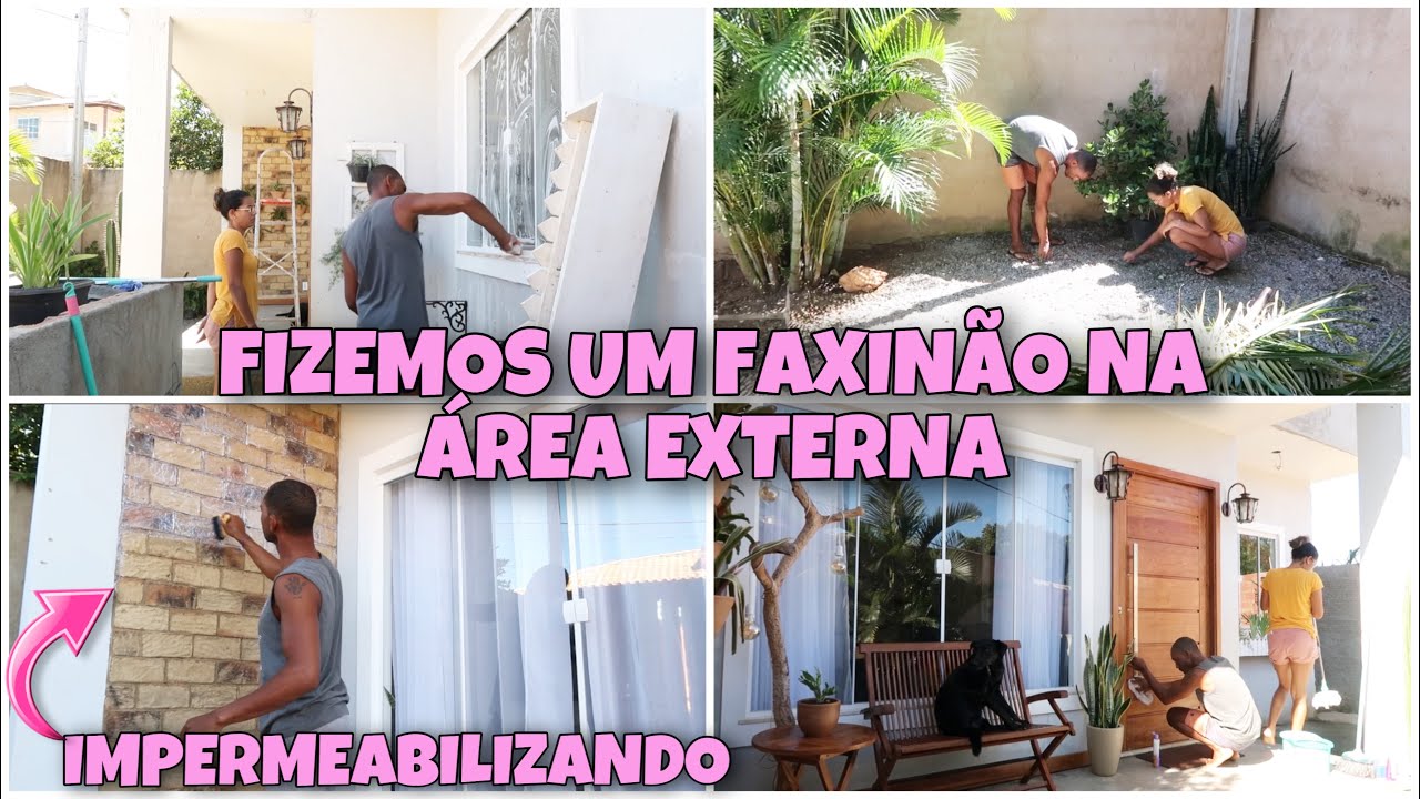 FIZEMOS UMA FAXINA NO QUINTAL | PASSANDO SMART RESINA NA PAREDE E CH&Atilde;O DE CIMENTO @RobsonSantos2