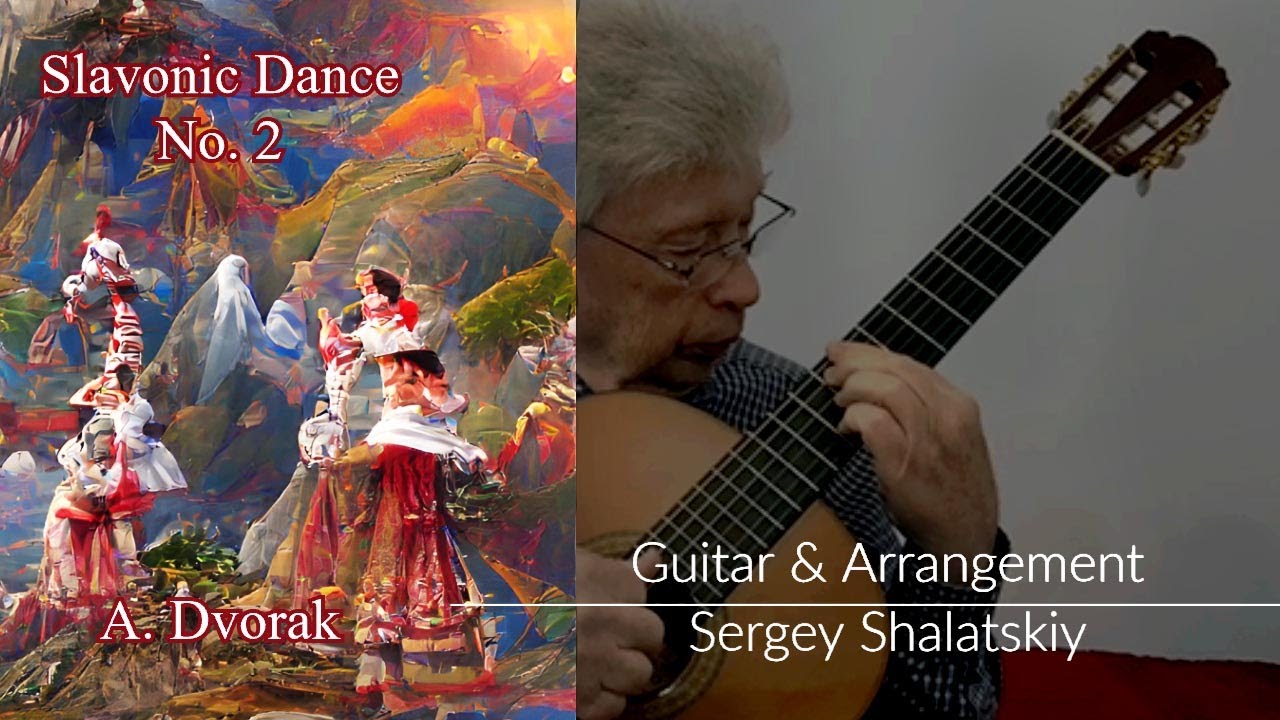 A. Dvořák. Slavonic Dance Op. 72 No.2 Starodavny (Dumka) for Solo Guitar