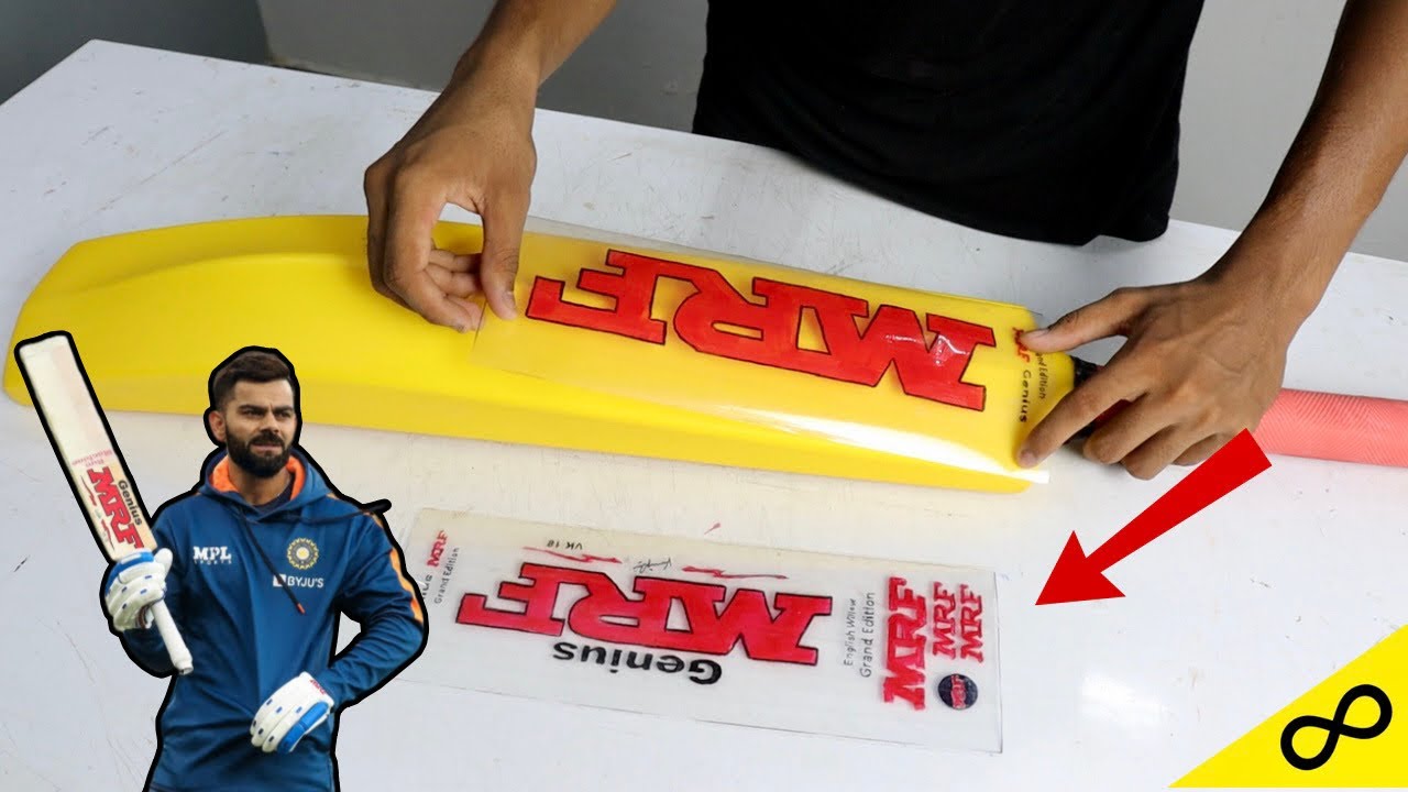 घर पर MRF Stickers banaye अपने Cricket Bat ke liya