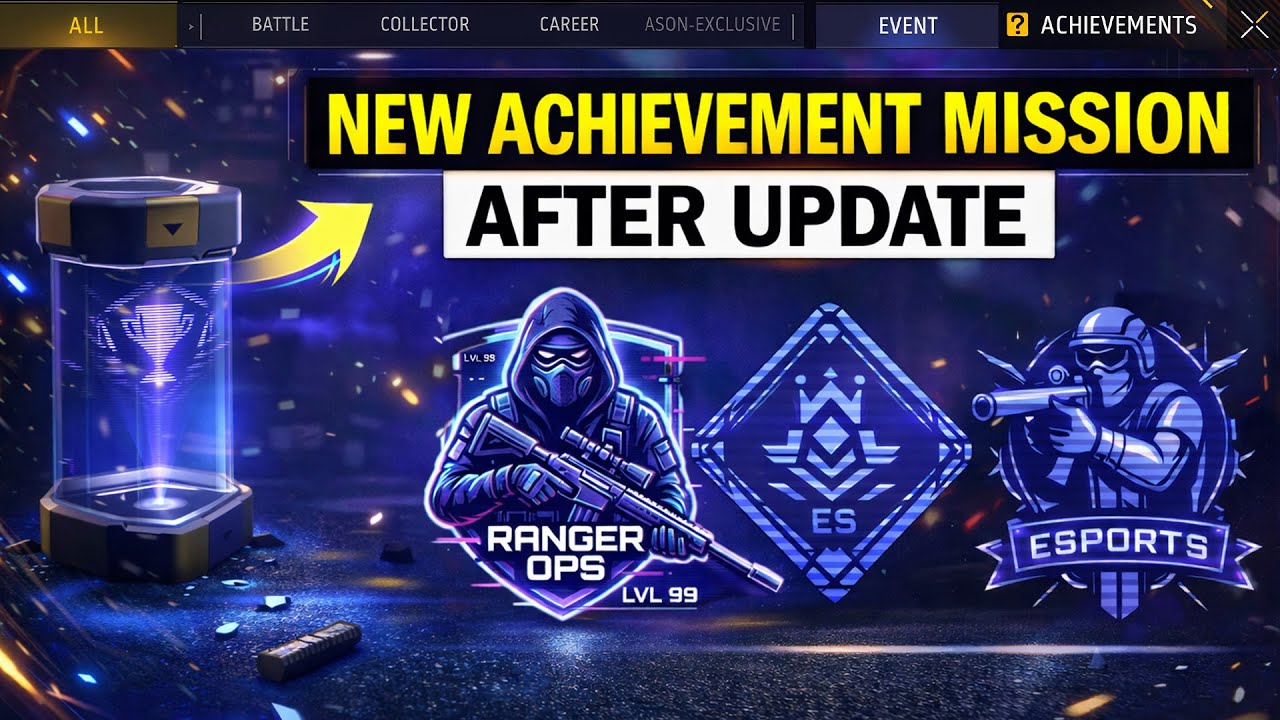 New Hidden Achievement Mission After OB52 Update in Free Fire 😎 | 20000 Achievement Point Reward