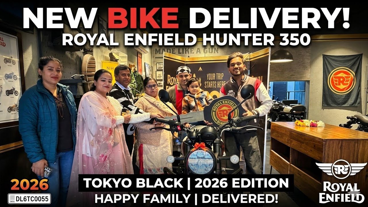 Royal Enfield New Hunter 350 Tokyo black Delivery in 2026