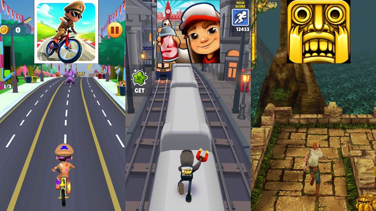 Little Singham Cycle Race 🆚 Subway Surfers 🆚 Temple Run New Update