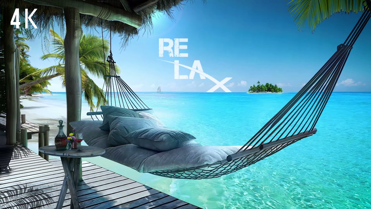 Beach Hammock Ambience: Relaxing Wave Sounds and Bird Sounds for Sleep and Stress Relief