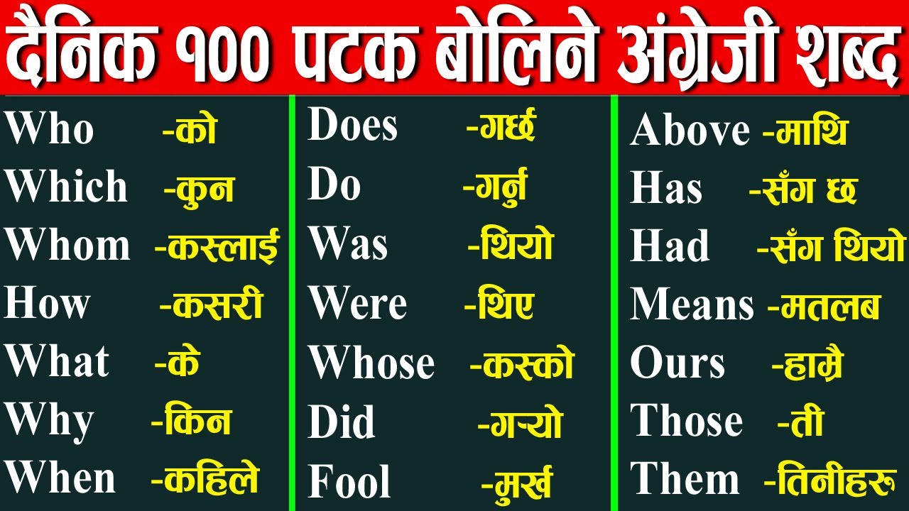 🔴अंग्रेजी बोल्ने, लेख्ने सजिलो सुत्र📌Daily uses English Sentence🔰 English सिक्ने सजिलो तरिका