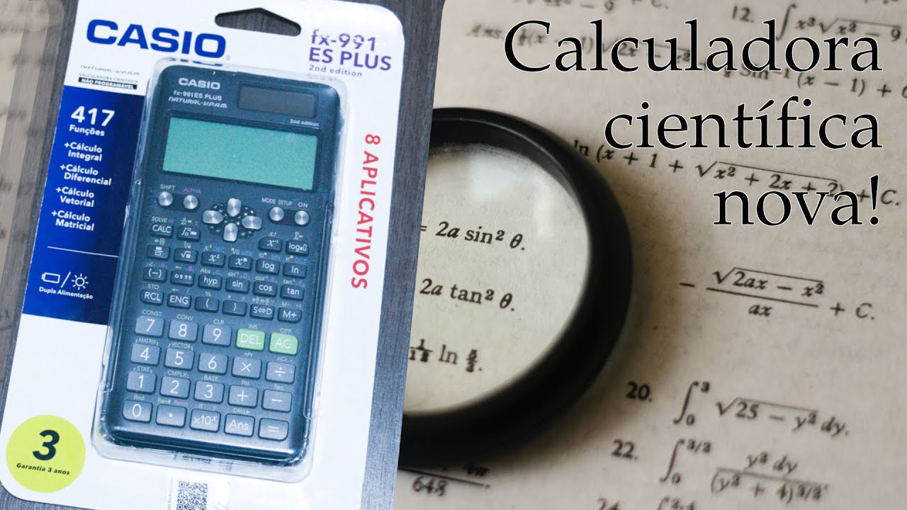 Comprei uma calculadora científica nova! Venha ver