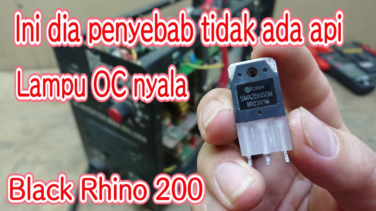 Mesin las Rhino 200 lampu oc nyala