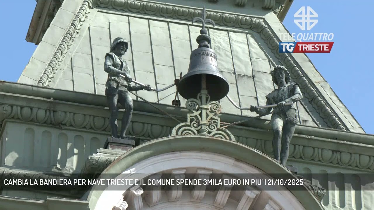 CAMBIA LA BANDIERA PER NAVE TRIESTE E IL COMUNE SPENDE 3MILA EURO IN PIU' | 21/10/2025