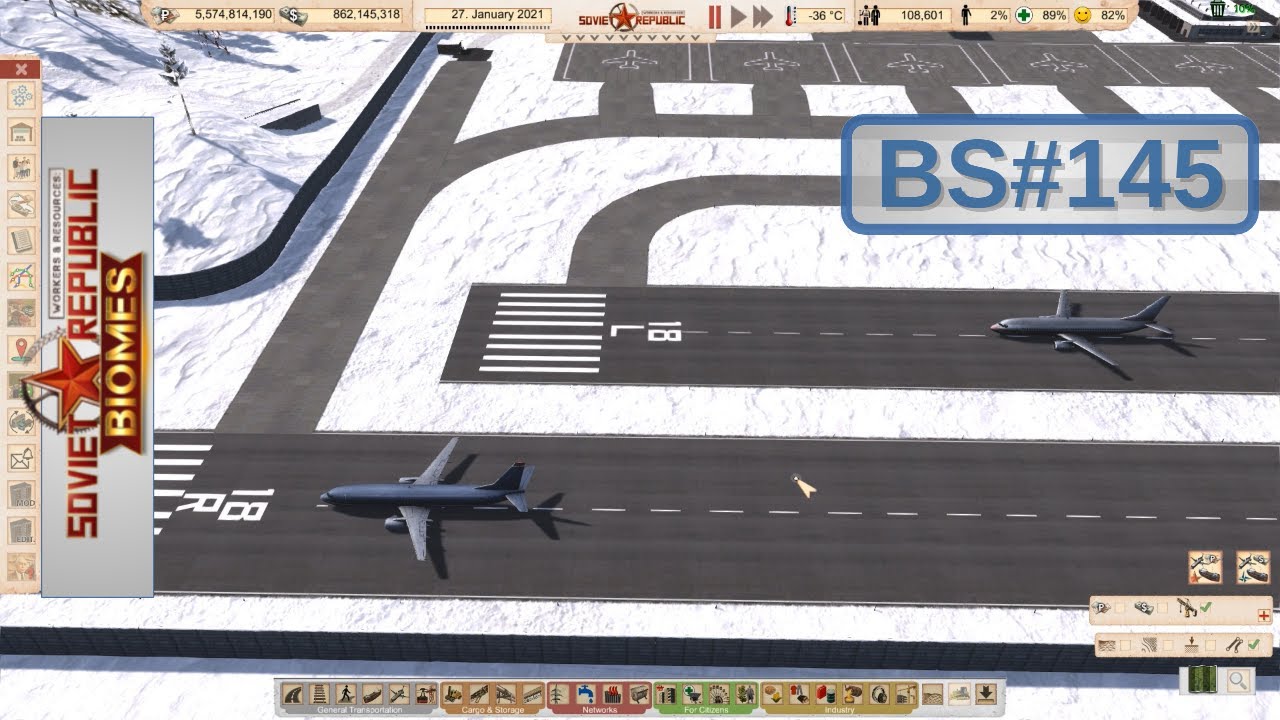 BS145: New international airport welcomes tourists | Siberia realistic | workers and resources