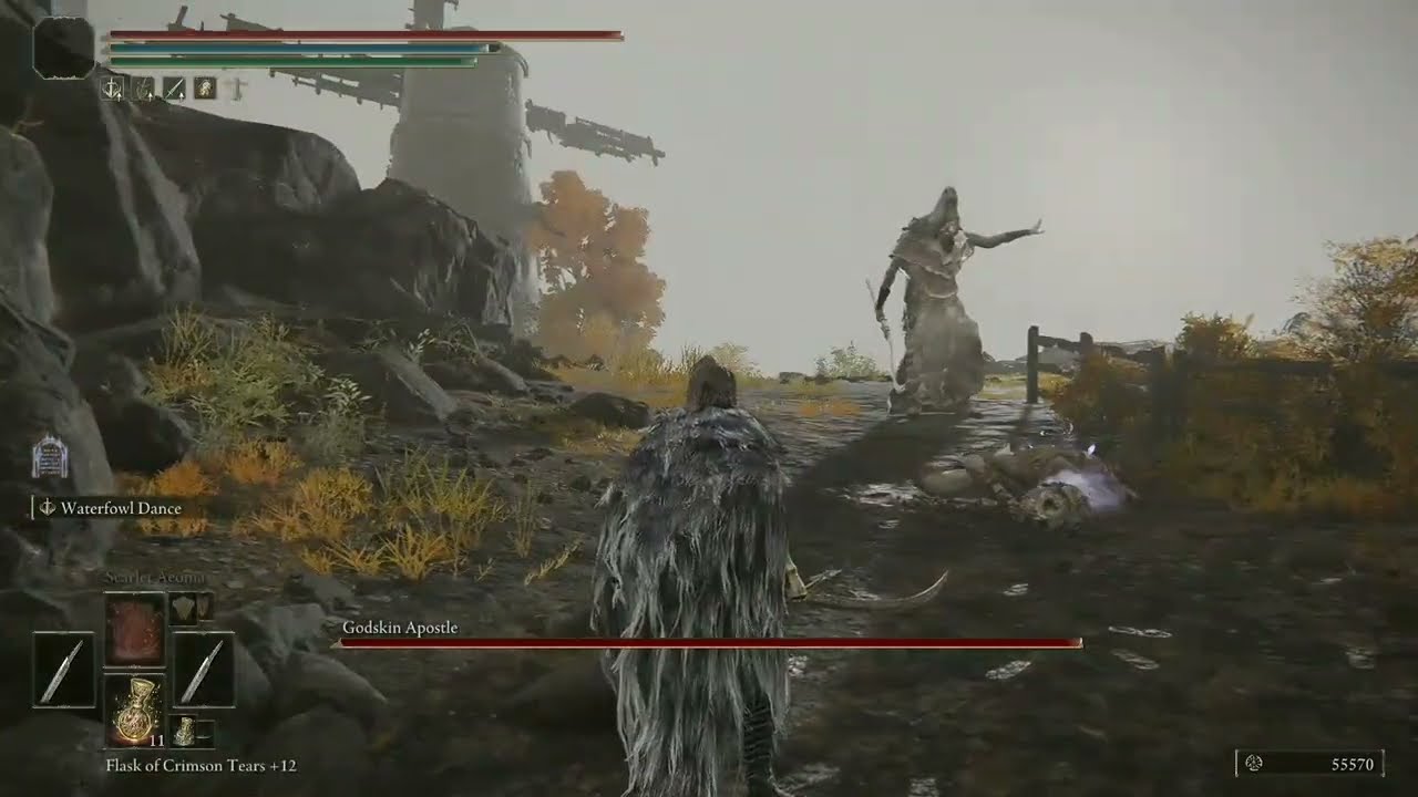 Elden Ring - Godskin Apostle Shout Move (Waking Up Ally) [Dominula Village] NG20+ [Patch 1.09.1]