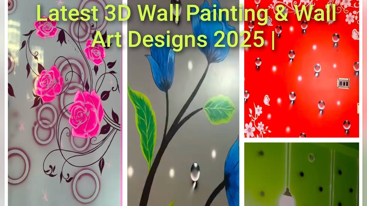 🎨 Latest 3D Wall Painting & Wall Art Designs 2025 |Modern Stencil Painting Ideas for Home Decoration