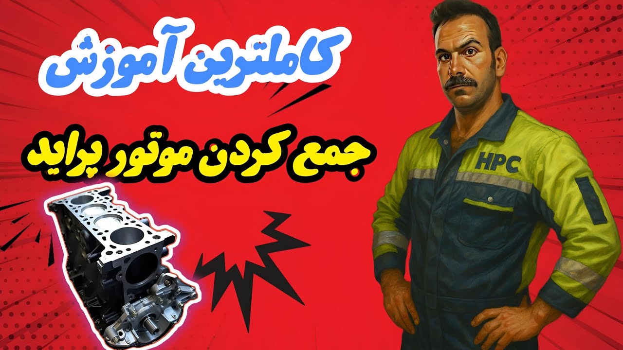 کامل ترین آموزش جمع کردن موتور پراید