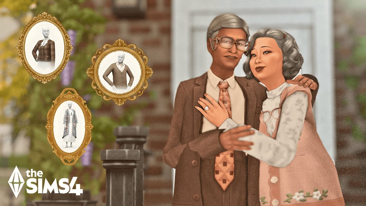 Take a look at the newest cozy CAS kit with me! 👵🏻| The Sims 4 Golden Years Kit Review