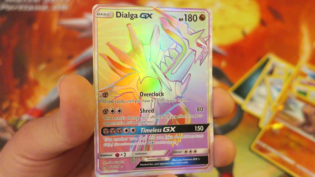 Rainbow Rare Dialga GX! Ultra Prism Pokemon TCG Daily Booster Pack 65