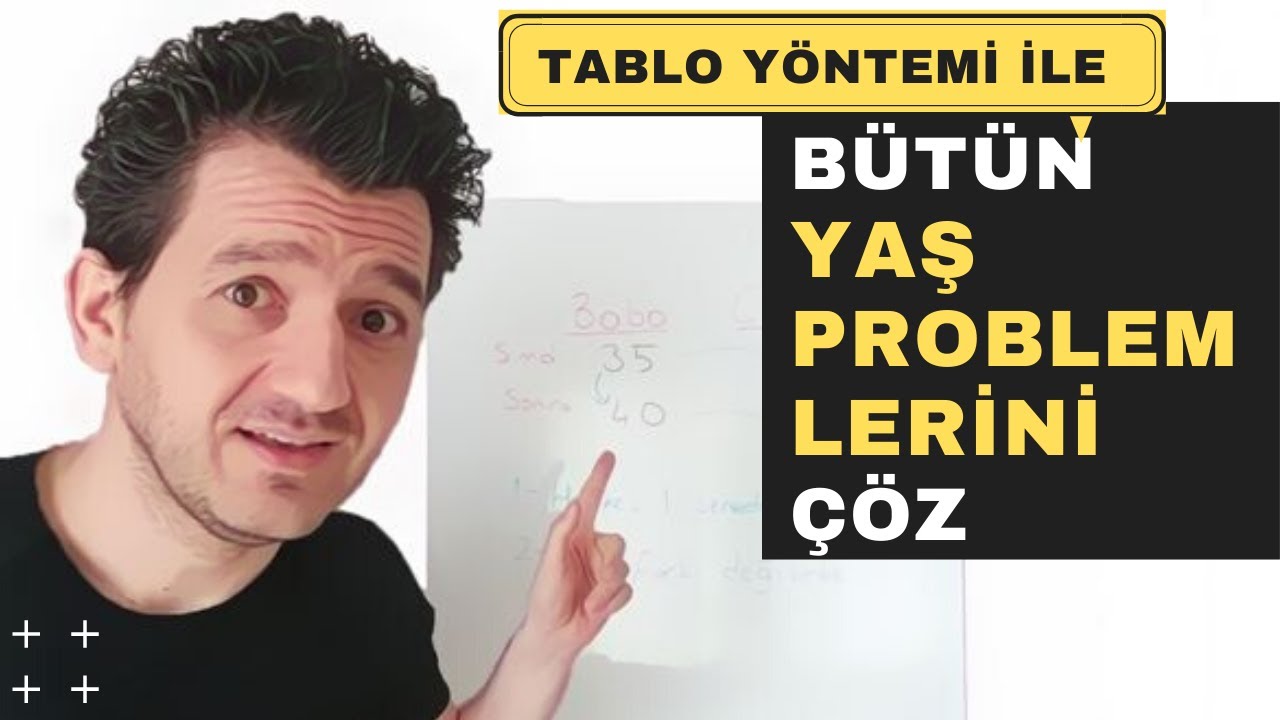 Tablo Yöntemi ile BÜTÜN YAŞ PROBLEMLERİNİ ÇÖZ | TYT AYT KPSS ALES DGS
