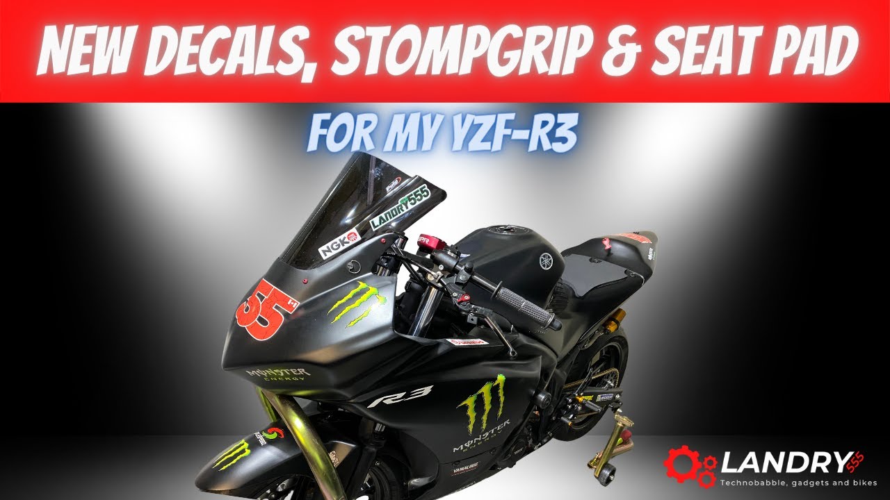 Installing Decals, Stompgrip pads & a Seat on my R3