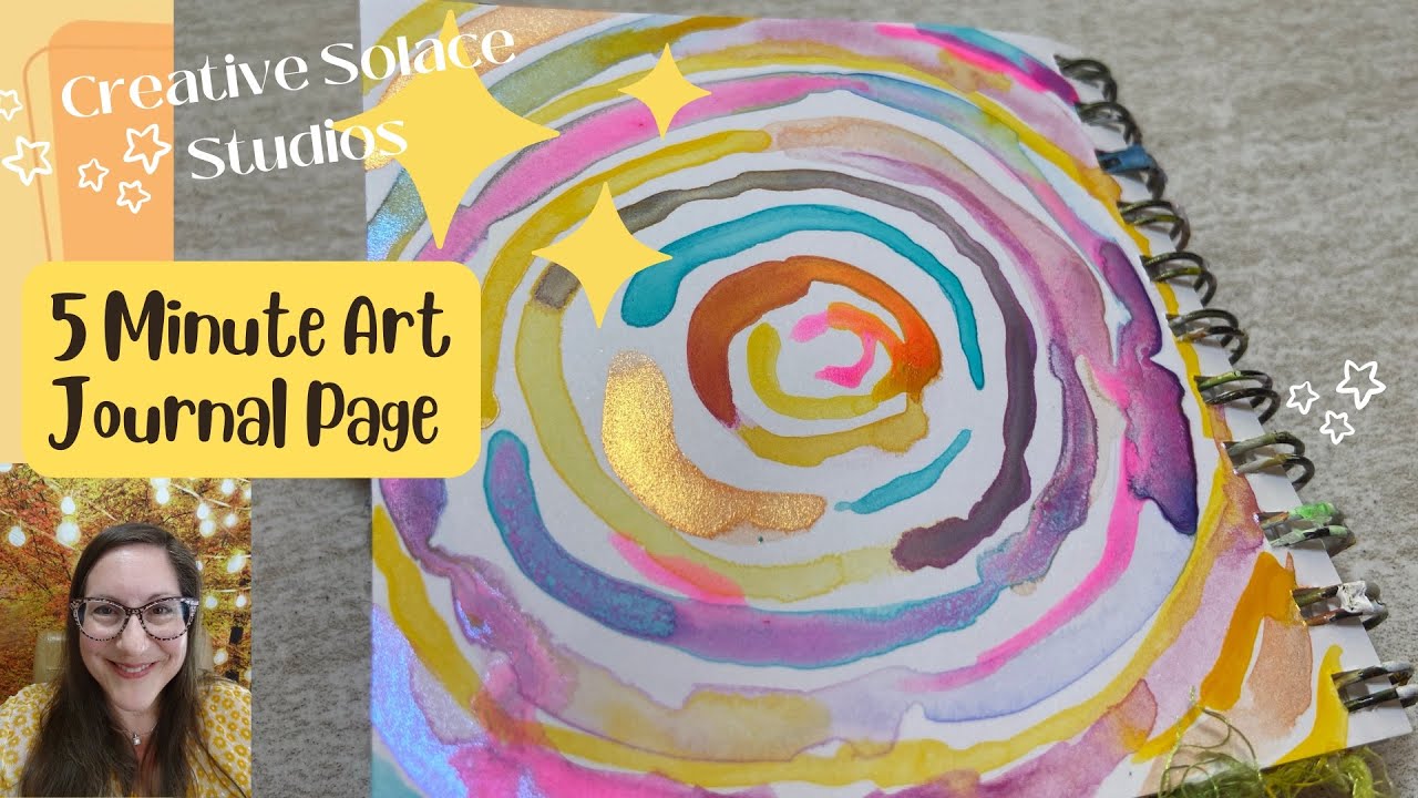 5 Minute Art Journal✨Meditative watercolor journal page✨