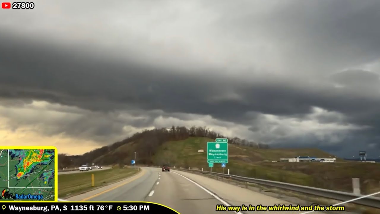 LIVE Storm Chaser - Tracking Tornadic Supercells - Ohio/West Virginia