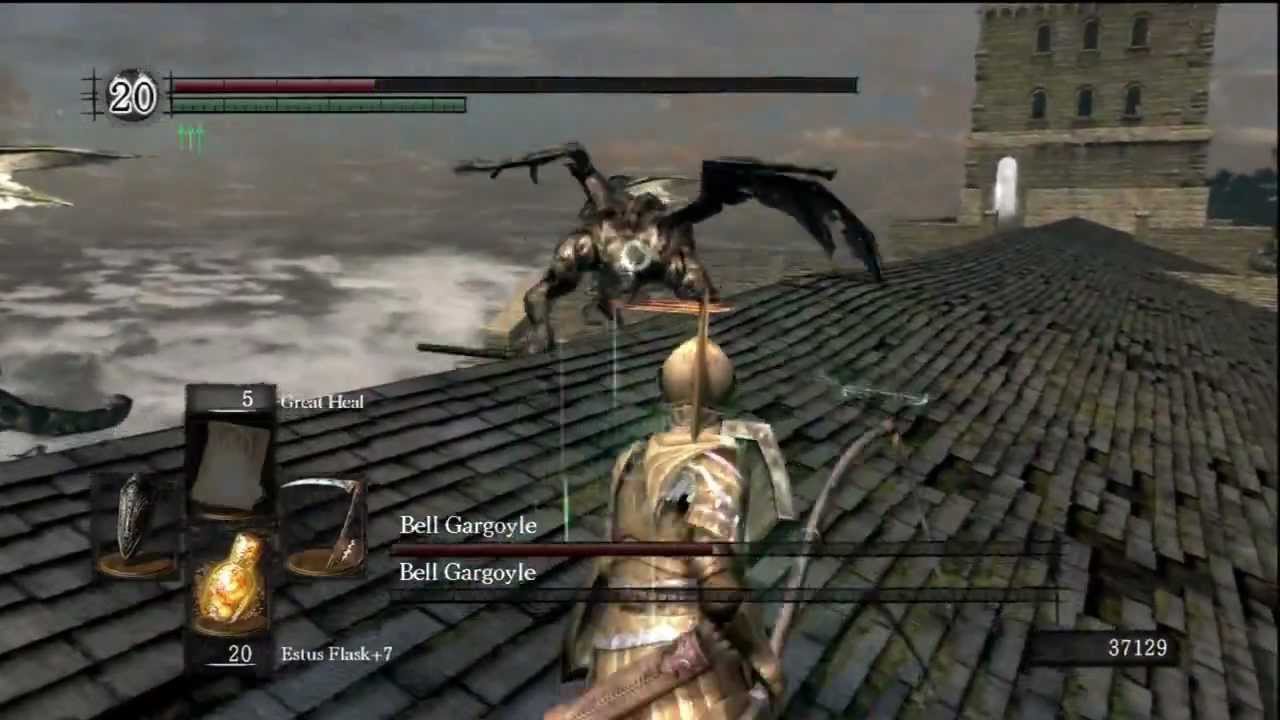 Dark Souls Boss Battle  - Bell Gargoyles