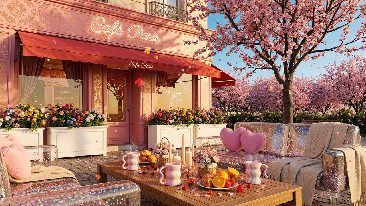 Valentine Day Bossa Nova Jazz at Outdoor Cafe | 心地よく集中できる屋外カフェのボサノヴァ