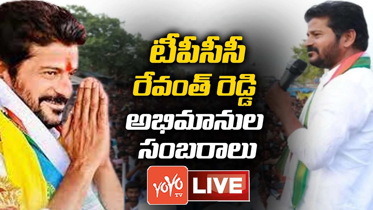MP Revanth Reddy LIVE: TPCC President Revanth Reddy Fans Celebrations LIVE | Congress | YOYO TV NEWS