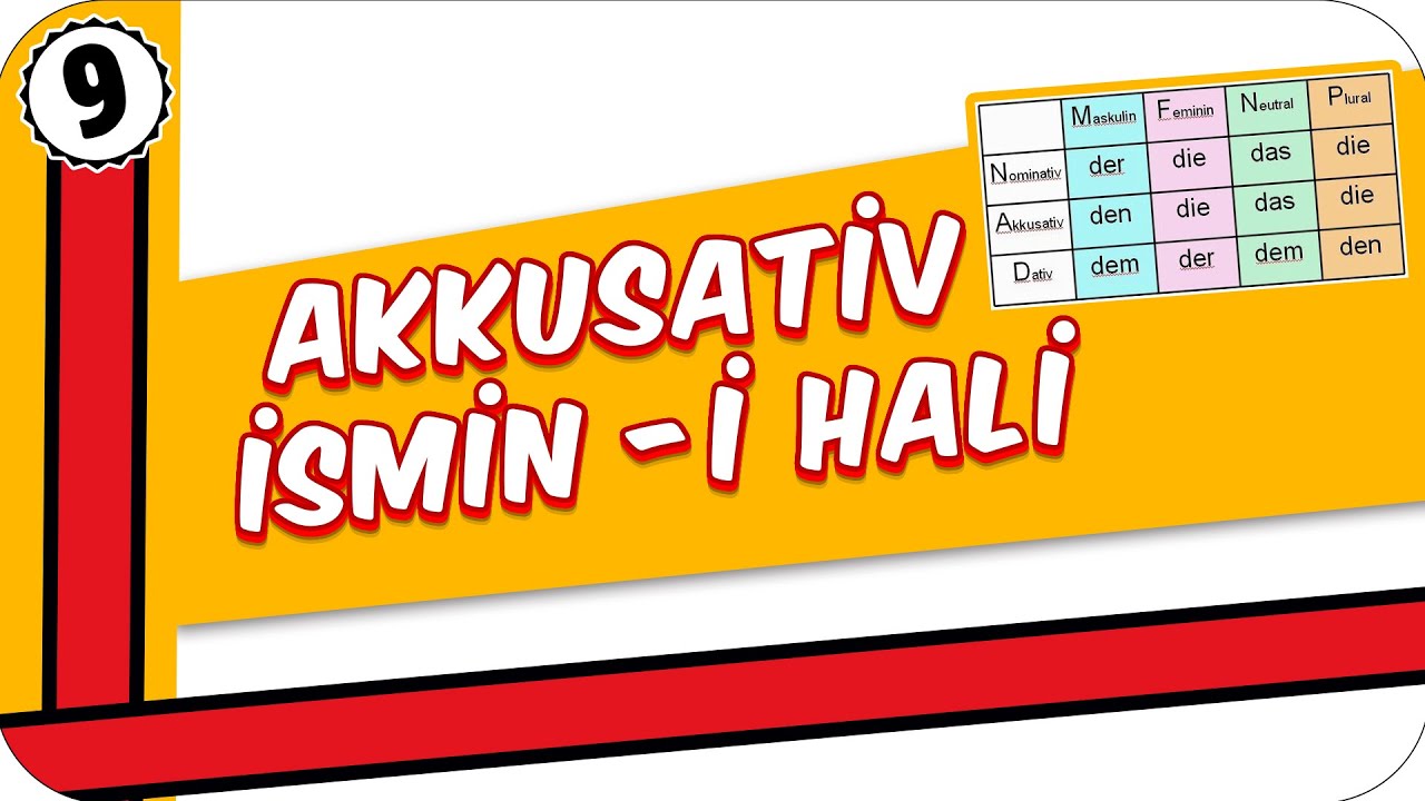 9. Sınıf Almanca: Akkusativ | İsmin -İ Hali