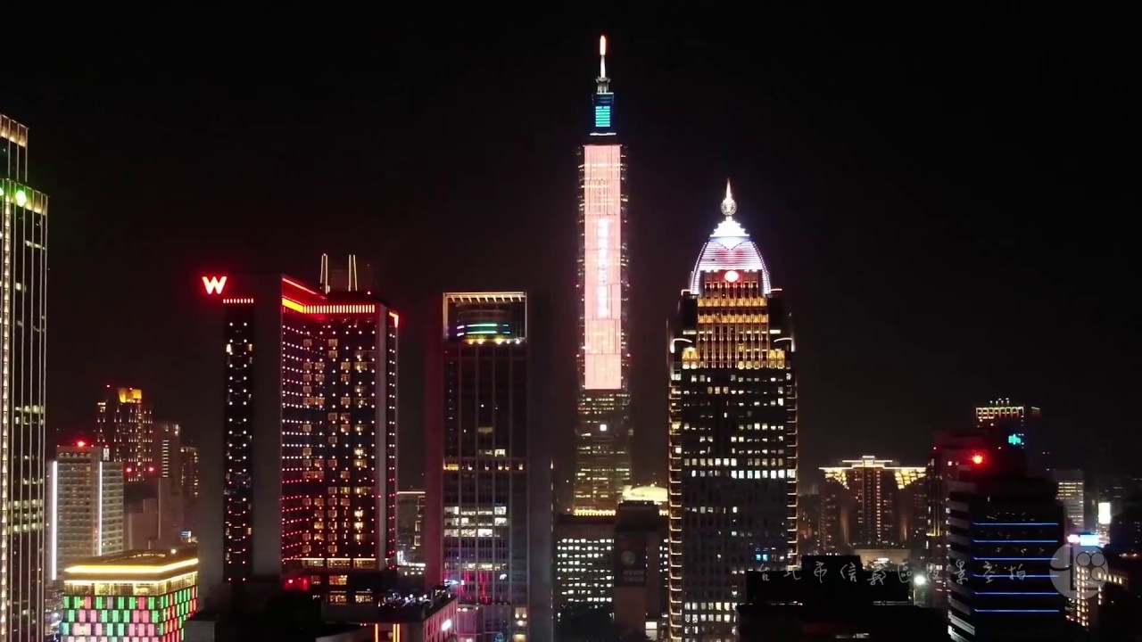 台北市【信義區夜景】空拍