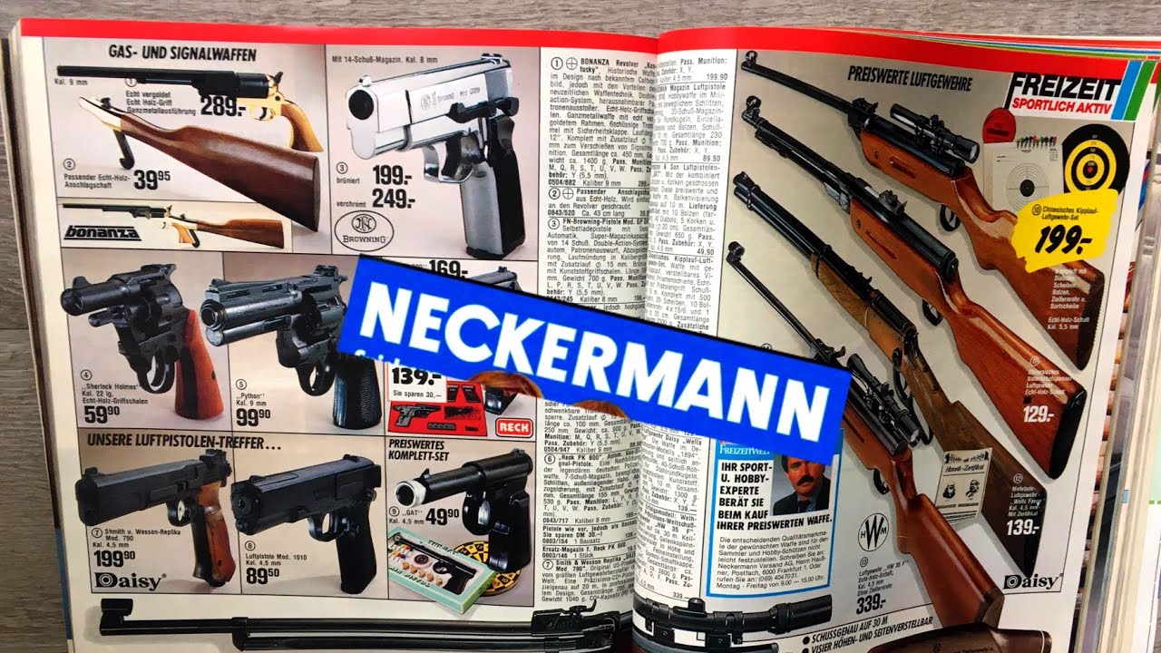 Neckermann Katalog 1985 Luftdruckwaffen Kleinkaliber Luftgewehr Versandhauskatalog Vintage Zeitreise