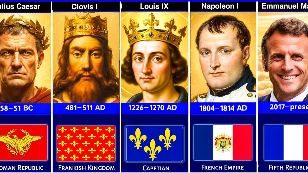 Timeline Of The Rulers Of FRANCE 