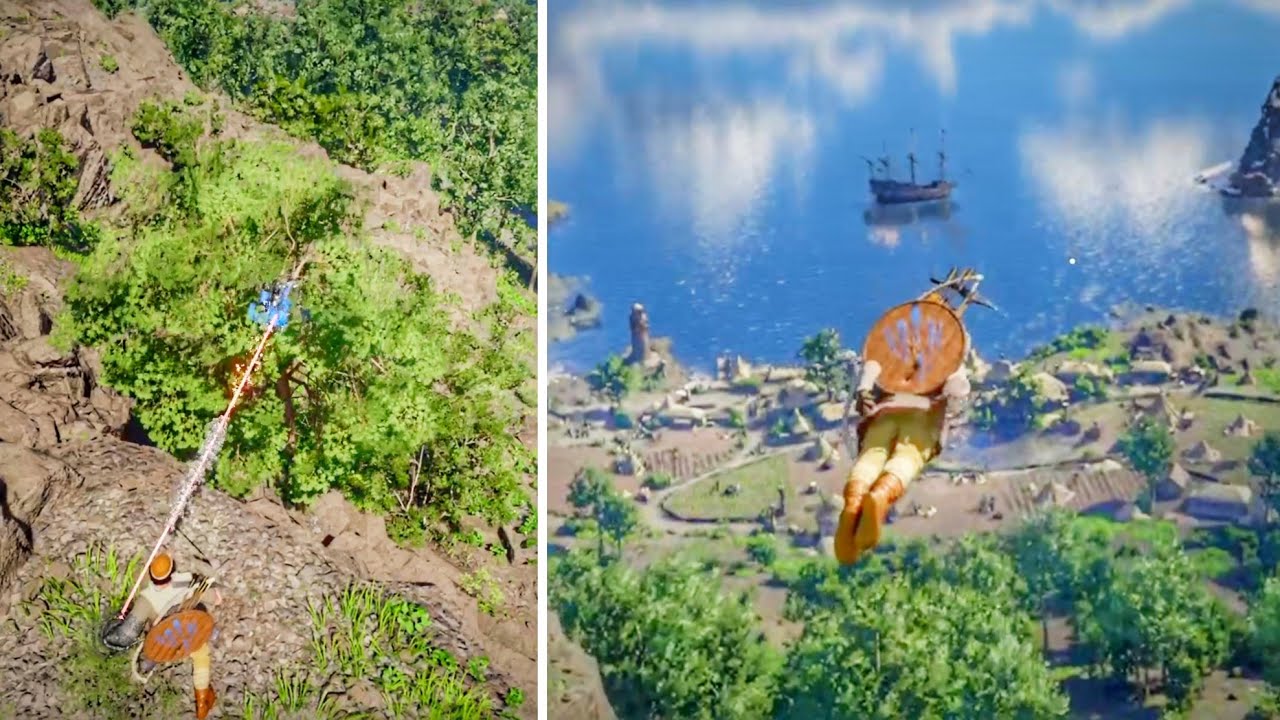 Crimson Desert - How to High Jump using Axiom Force (Self Catapult using tree)