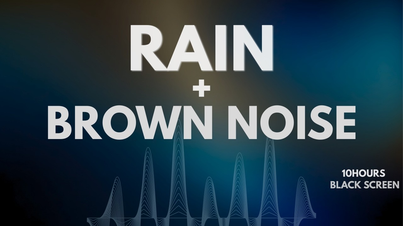 Heavy Rain & Brown Noise for Deep Sleep (10 Hours, Black Screen) No Ads