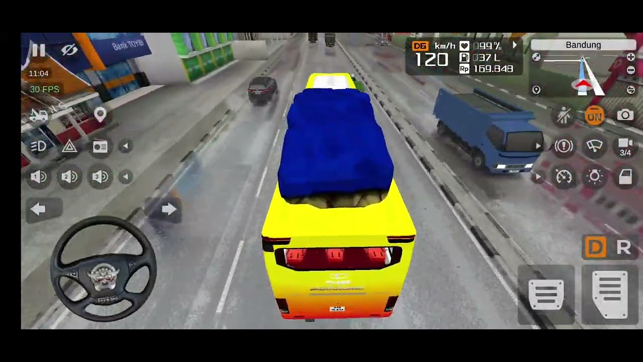 Yellow Bus 1/2 😍 Bus Simulator Indonesia - Bus Games Mobile Gameplay | Coach Bus Driving