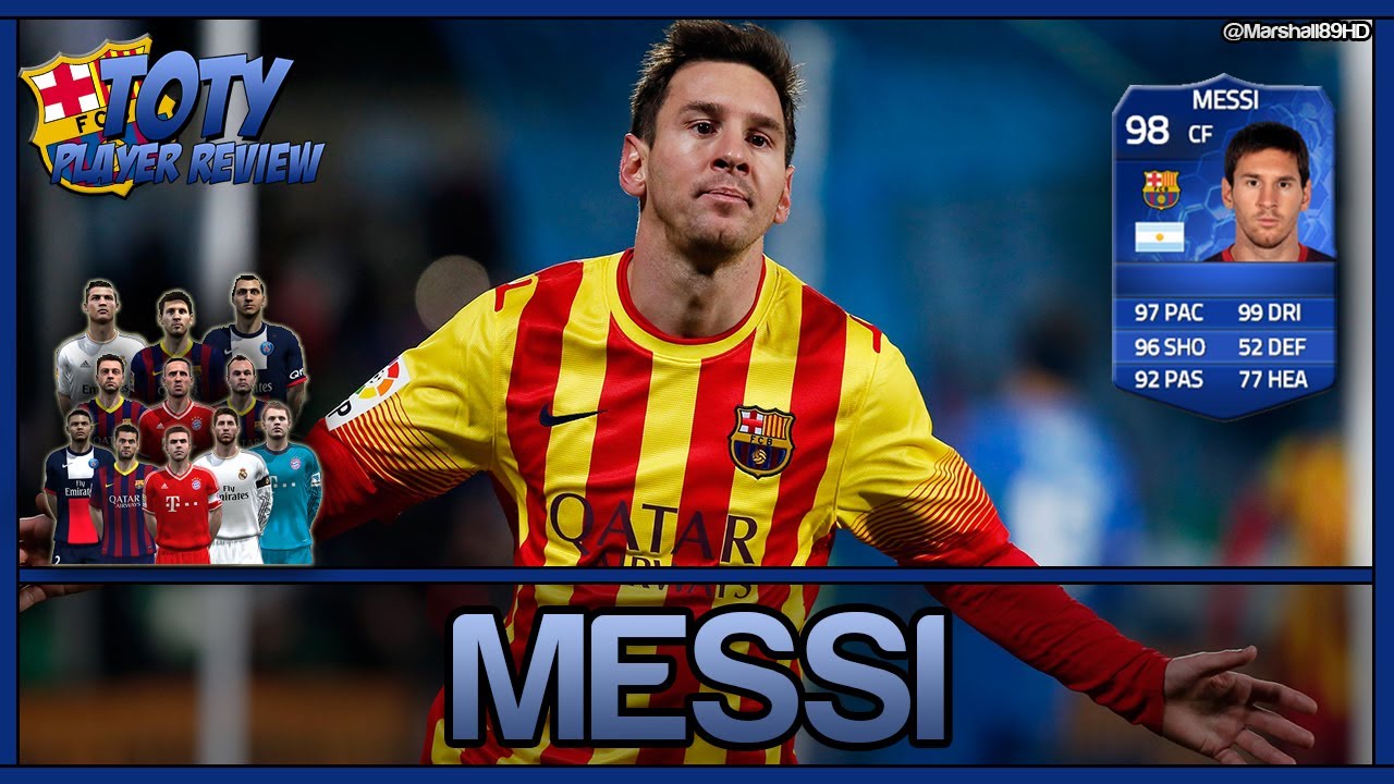 FIFA 14 UT - Lionel Messi TOTY Player Review || 98 Team of the Year Ultimate Team (Blue Card)