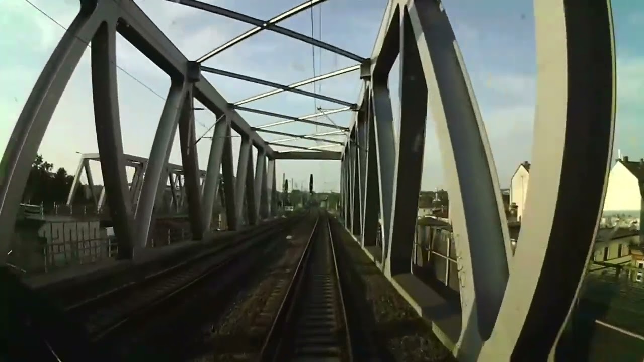 Train Cab Viev Germany- Express Train 20855 from Dresden to Liberec