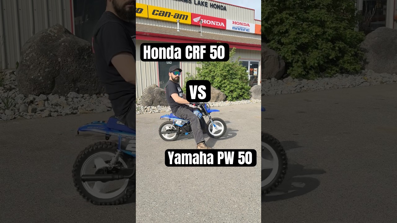 Four Stroke Honda CRF 50 vs Two Stroke Yamaha PW 50 / Which One Would YOU Pick?  #dirtbike