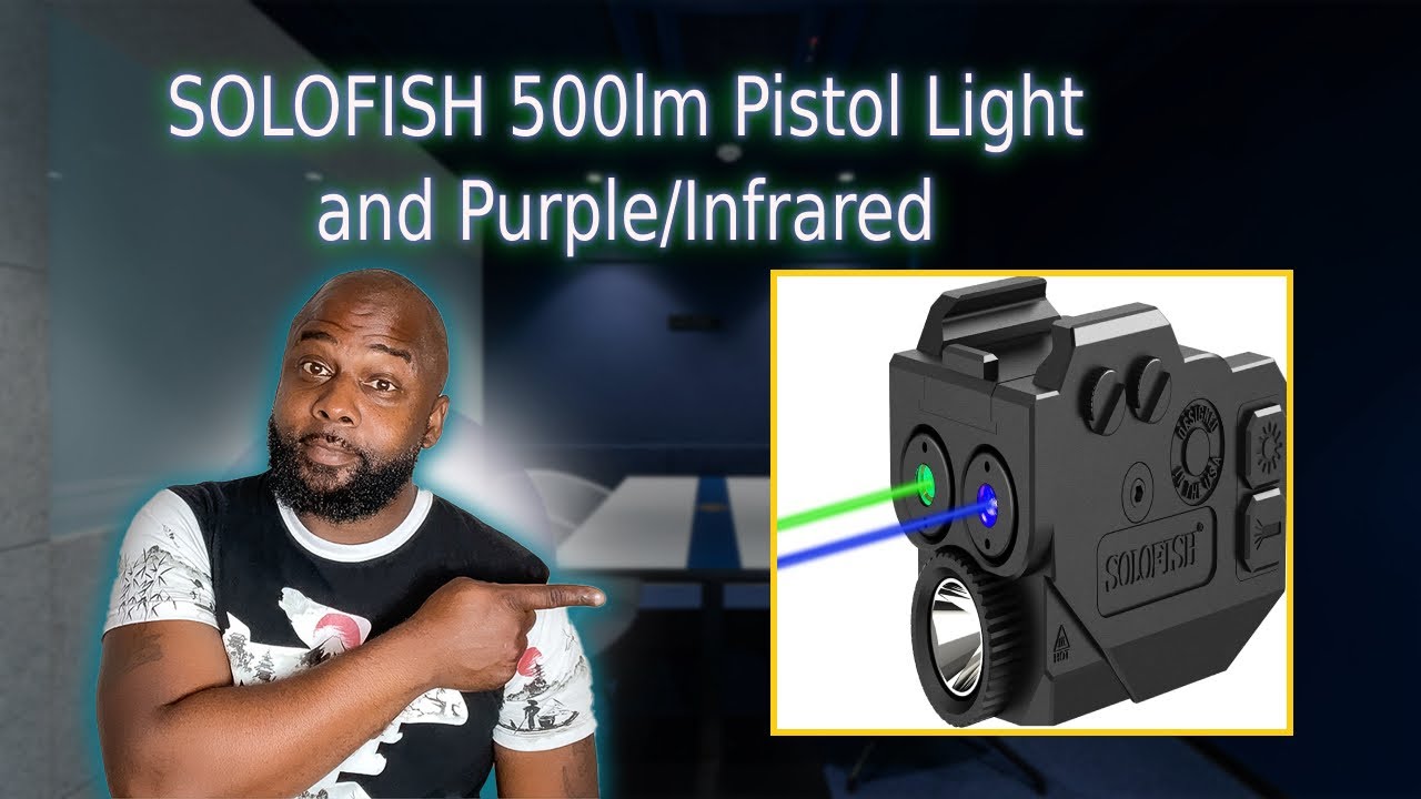 SOLOFISH 500lm Pistol Light and Purple/Infrared (IR)/Green Blue Beam Combo