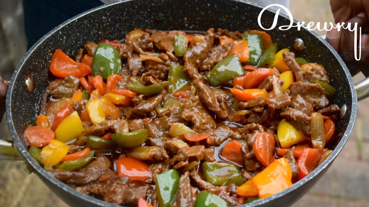 RECETTE DU BOEUF SAUTÉ AUX POIVRONS / POUR RIZ BLANC