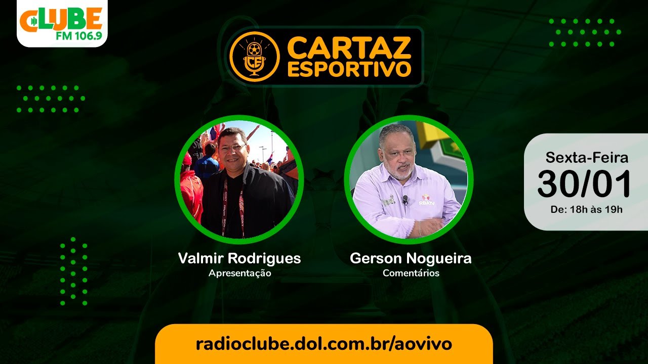 CARTAZ ESPORTIVO | RÁDIO CLUBE DO PARÁ | 30/01/2026